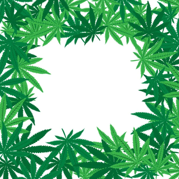 Marihuana yaprağı çerçeve — Stok fotoğraf
