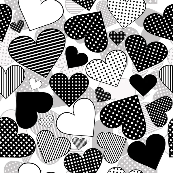 Seamless with black hearts on white background Stock Illustration by  ©hibrida13 #5249871