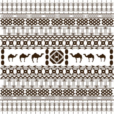 african arka plan, doku ile hayvan ve etnik motiflerle
