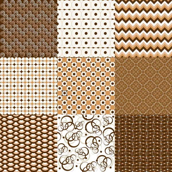 Set of backgrounds and textures in brown tones — Stock Photo, Image