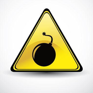 Glossy danger sign clipart