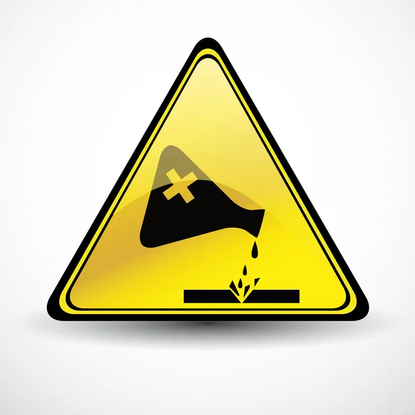 Parlak kimyasal tehlike işareti — Stok Vektör