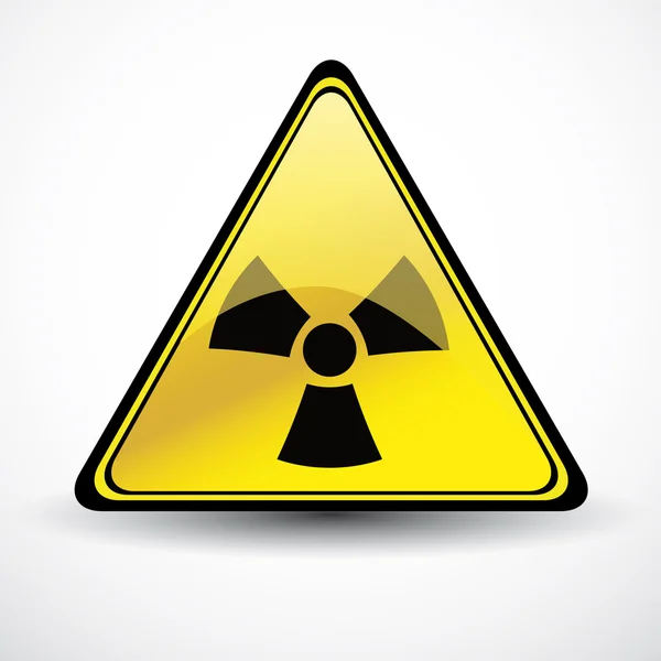 Lesklý chemické nebezpečí znamení — Stockový vektor