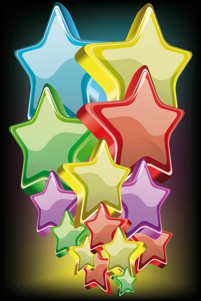 Background withcolored stars — Stock Vector