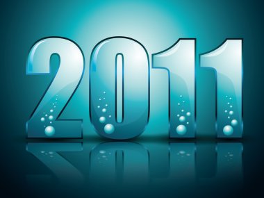 New Year Background with stylized figures clipart