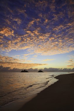 lanikai beach, hawaii güneş doğarken