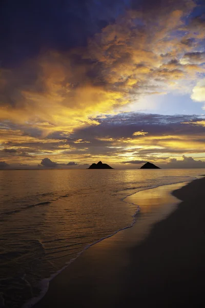 Pacific Soluppgången Vid Lanikai Strand Hawaii — Stockfoto