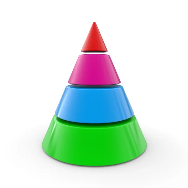 여러 가지 빛깔의 피라미드 — 스톡 사진