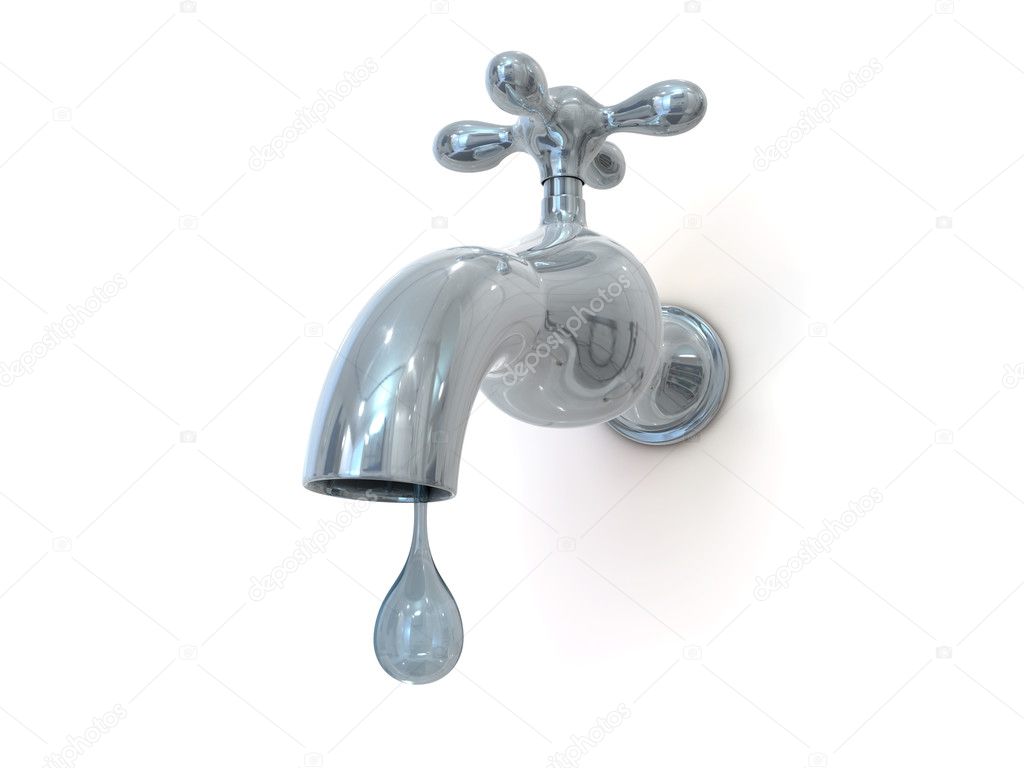 Leaking water tap