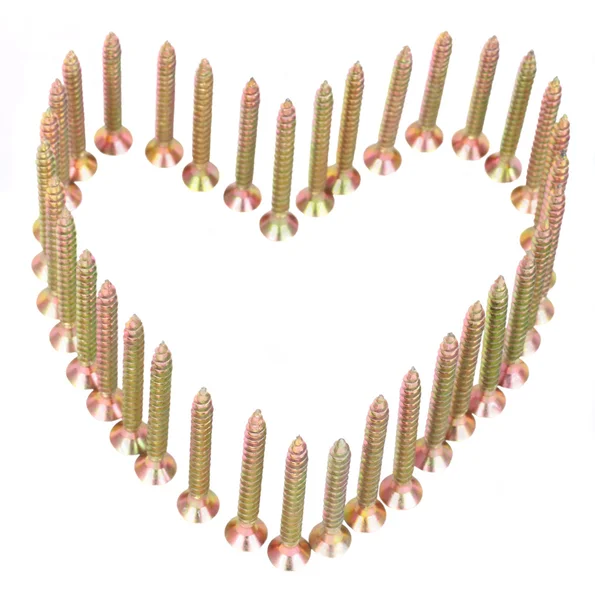 Heart of screws — Stock Photo, Image