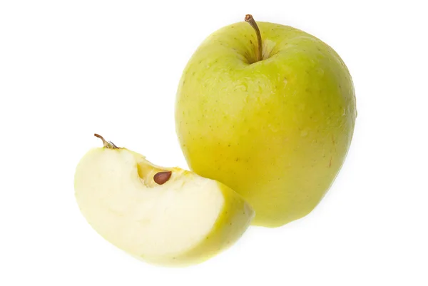 Ganzer und halber Apfel — Stockfoto