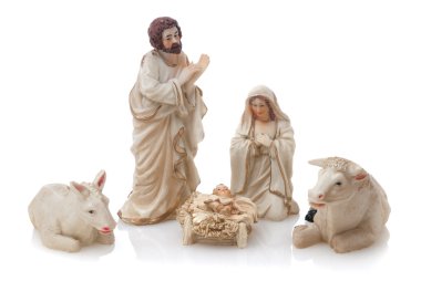 Ceramic nativity scene clipart