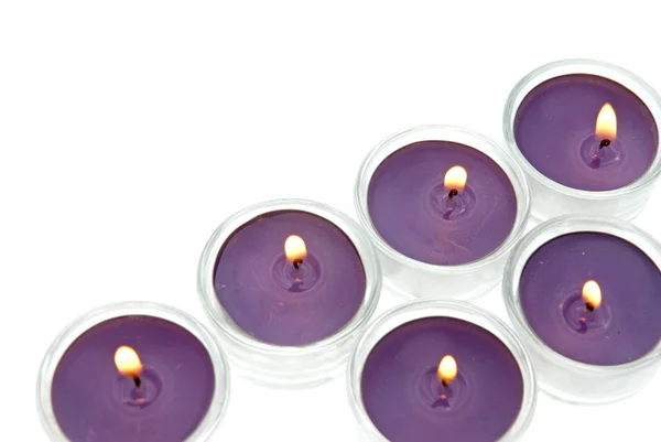 Velas púrpuras —  Fotos de Stock