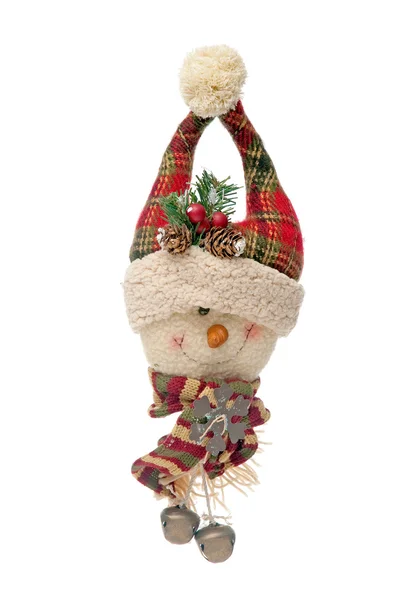 Natal boneco de neve porta cabide — Fotografia de Stock