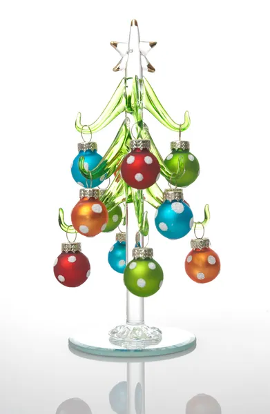 Skleněná vánoční strom — Stock fotografie