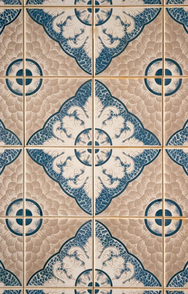 Detail Van Traditionele Portugese Keramische Tegels — Stockfoto