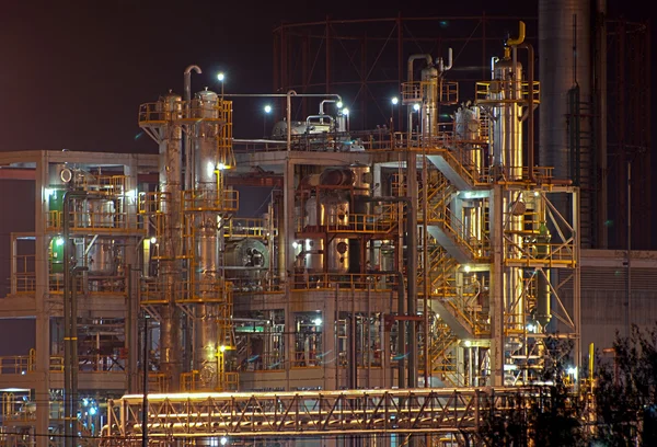 Industriële nacht weergave — Stockfoto