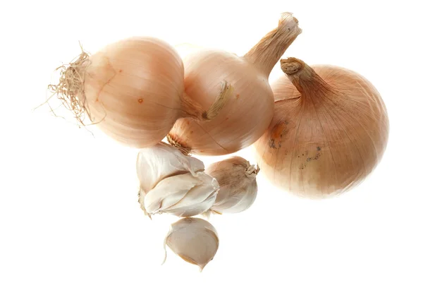 Four ripe onions — Stock Photo, Image