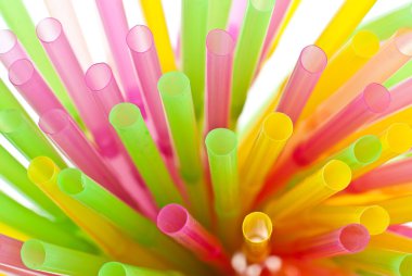 Drinking straws background isolated on white background. clipart