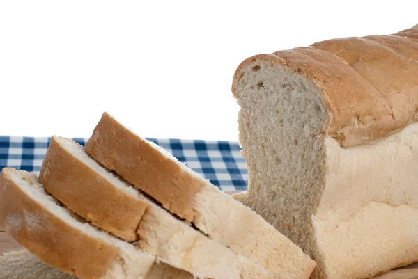 Slices Bread Isolated White Background — Stock Photo, Image