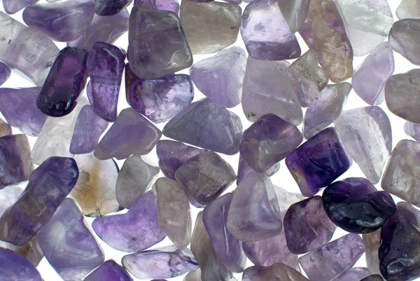 紫水晶碎石项链和手链珠子 — 图库照片