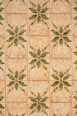 Seamless tile pattern of ancient ceramic tiles clipart