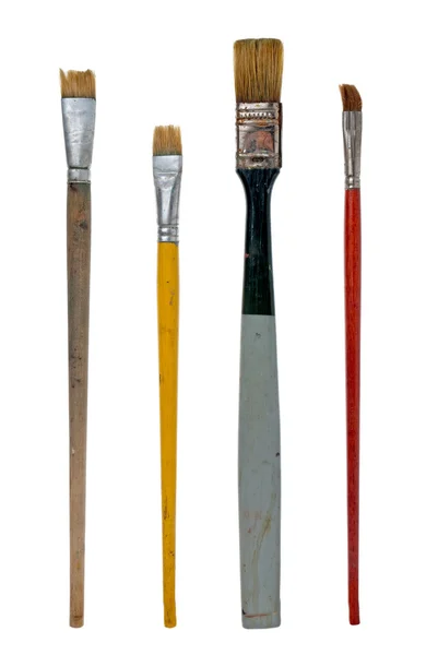 Used art brushes — Stock Photo, Image