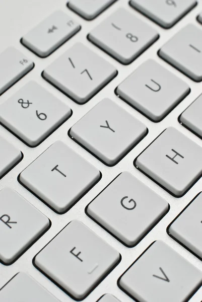Modern aluminum keyboard — Stock Photo, Image