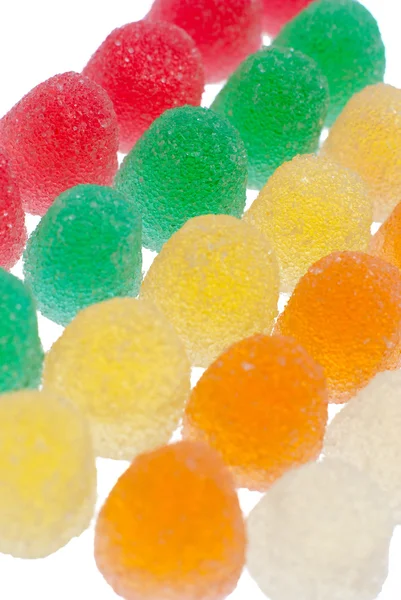Doces de frutas de geleia coloridos — Fotografia de Stock
