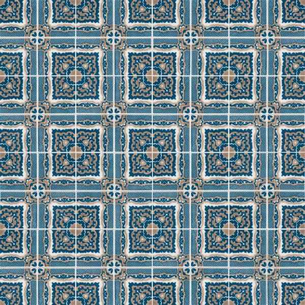 Naadloze Tegel Patroon Van Oude Keramische Tegels — Stockfoto