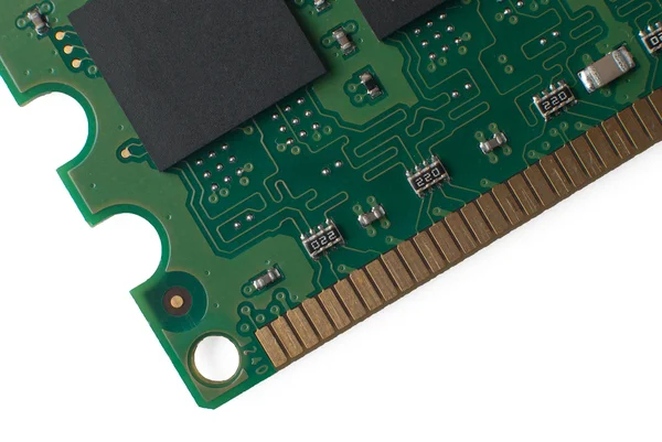 Memory chip circuit board detail — Stock Photo, Image