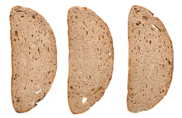 Plátky z černé žitného chleba — Stock fotografie