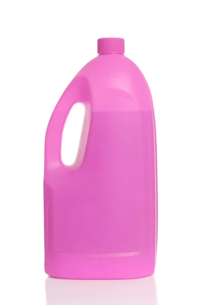 Różowy butelka z tworzywa sztucznego — Zdjęcie stockowe