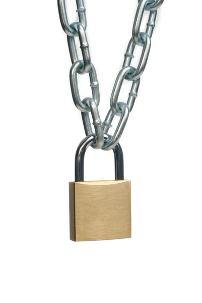 Closed padlock and chain — Stock Photo, Image