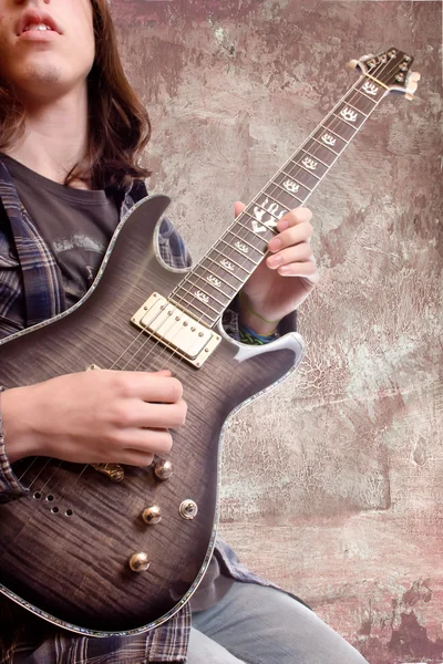 Grunge Guitarist — Stock Photo, Image