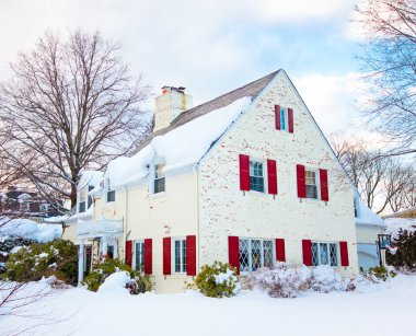 House with Red Shutters clipart