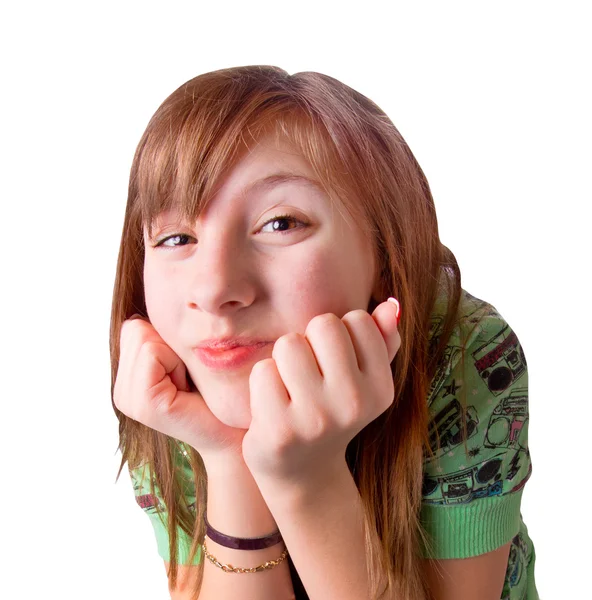 Cute Girl Happy Excited Expression — Stock Photo, Image