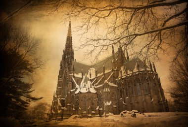 Vintage Textured Church clipart