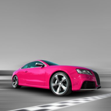 Pink car clipart