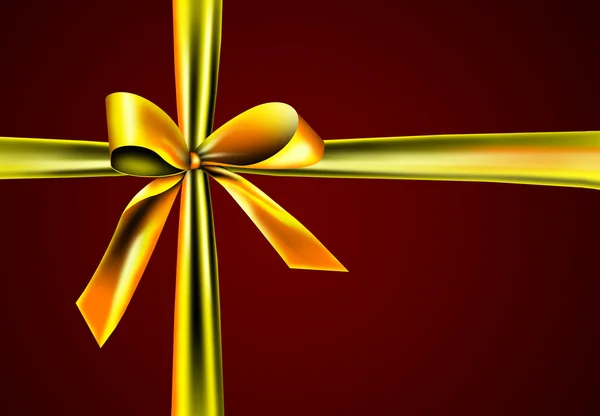 Gift with golden ribbon — Stock Photo, Image