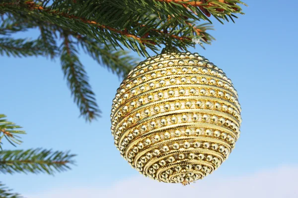 Christbaumkugel am Weihnachtsbaum — Stockfoto