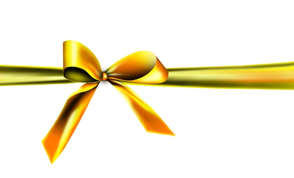 Golden ribbon on a black background — Stock Photo, Image