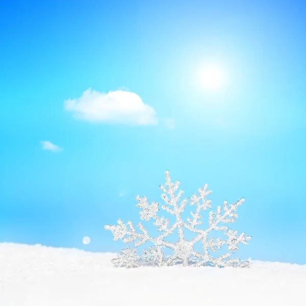 Zilveren Sneeuwvlok achtergrond — Stockfoto