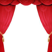 Stage with white curtains — Stock Photo © kantver #27036043