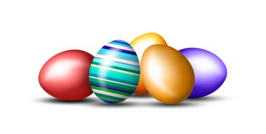 Lots of colorful Easter eggs clipart