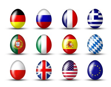 Egg collection from the world clipart