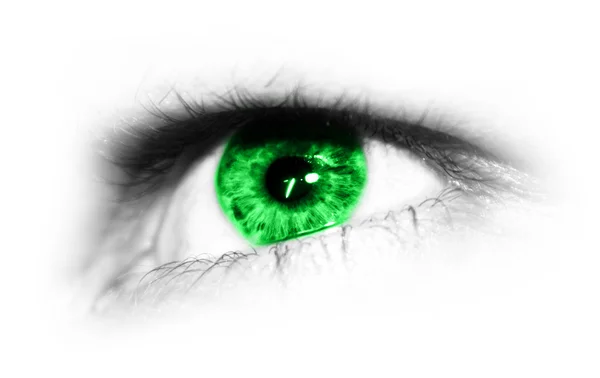 Zielone oko — Zdjęcie stockowe