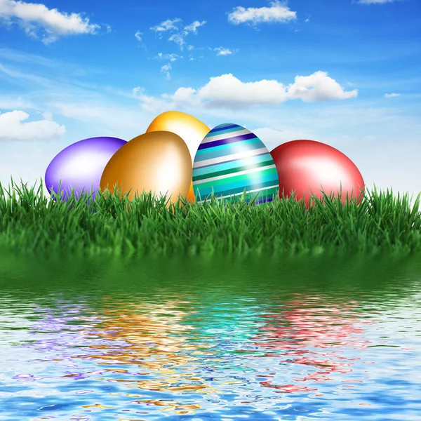 Happy Easter Reflection — Stock Photo, Image