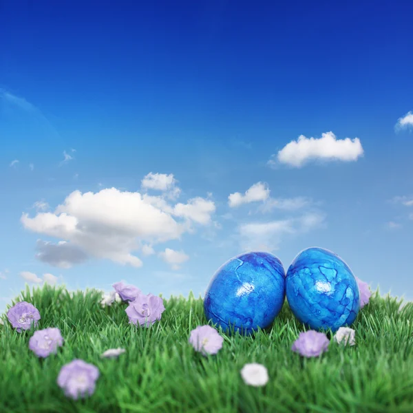 Decoración azul de Pascua —  Fotos de Stock