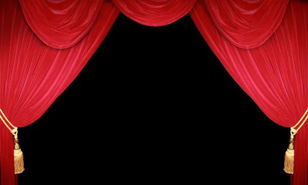 Red curtain of a theater — Stock Photo, Image